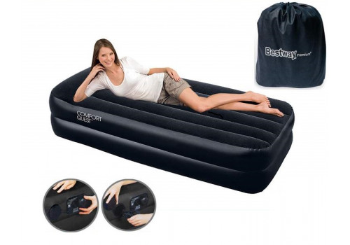 67401 Bestway Надувная кровать Premium+ Air Bed(Single) 191х97х46 см со встроенным насосом